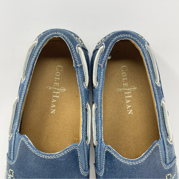 Cole Haan Boat Shoes Mens 9 M Blue Leather Slip On Casual Deck Nautical C12359 main image 10